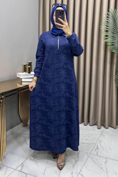 Dicle Elbise Lacivert  Lacivert