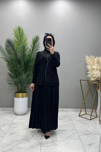 Dicle Takım Siyah Siyah