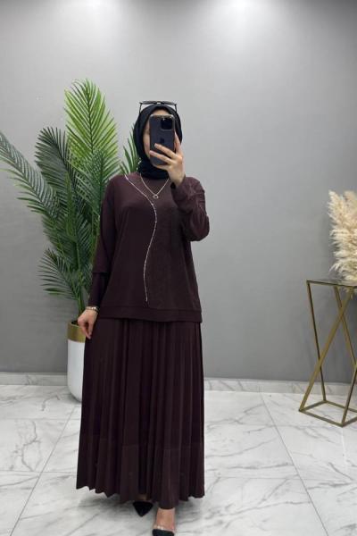 Dicle Takım Kahve  Kahverengi