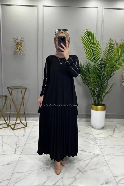 Didem Taşlı Takım Siyah Siyah