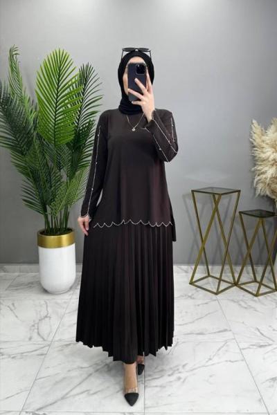 Didem Taşlı Takım Kahve Kahverengi