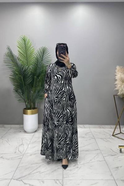 Dila Kruvaze Elbise Siyah Siyah