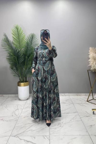 Dila Kruvaze Elbise Zümrüt  Zümrüt