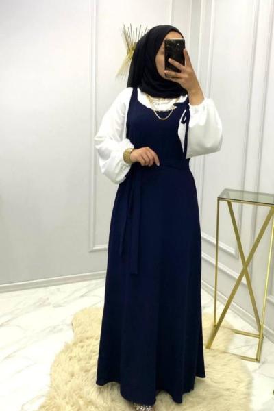 Dilan Elbise jile Elbise-Lacivert