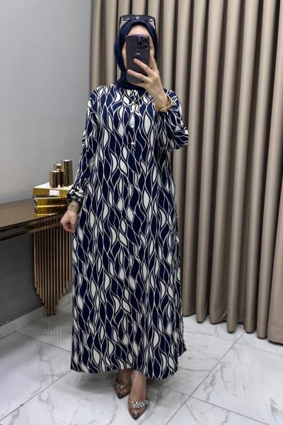 Dilruba Elbise Lacivert  Lacivert