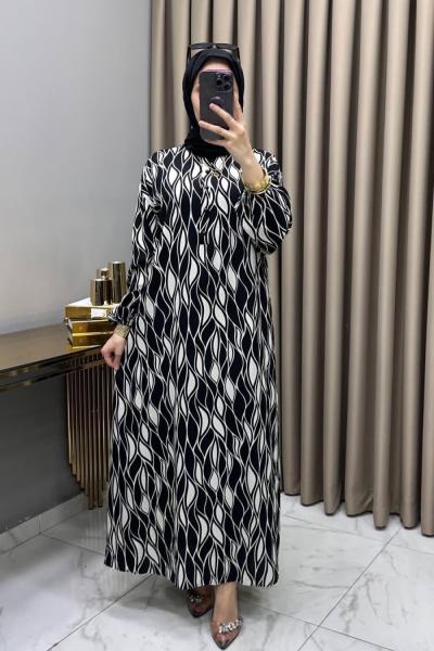 Dilruba Elbise Siyah  Siyah