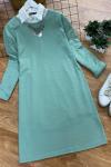 Dolgu Kumaş Tunik Mint Mint Yeşili