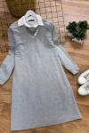 Dolgu Kumaş Tunik Gri Gri