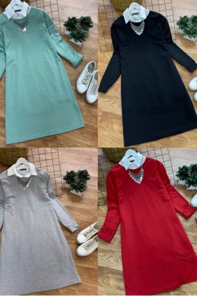 Dolgu Kumaş Tunik 2 Adet Tunik(renk ve bedenlerı acıklamaya yazın) çoklu renk