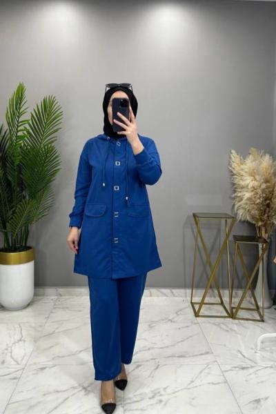 Duru Ceketli Takım İndigo İndigo