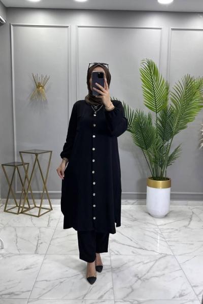 Ebru Takım Siyah Siyah