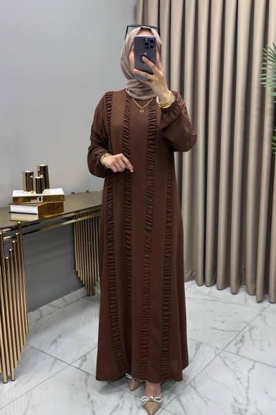 Ecmel Elbise Kahve Kahverengi