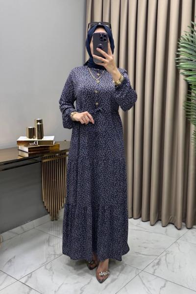 Eftelya Elbise Lacivert  Lacivert