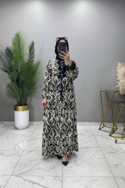 Elif Elbise Siyah Siyah