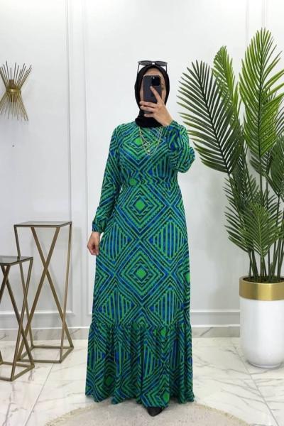 Esila Elbise Yeşil Yeşil