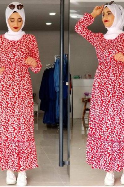 Eslem elbise kırmızı Kırmızı