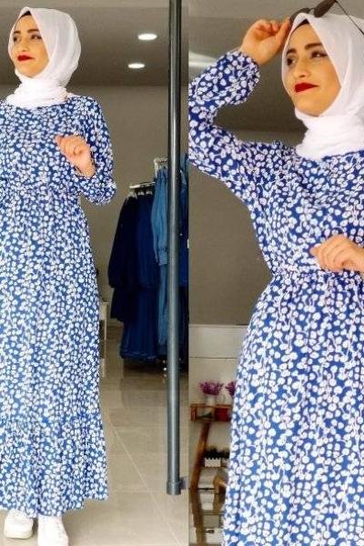 Eslem elbise mavi Mavi