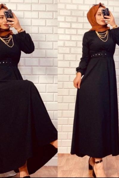 Eslem Elbise Siyah Siyah