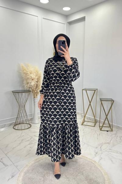 Eylül Elbise Siyah Siyah