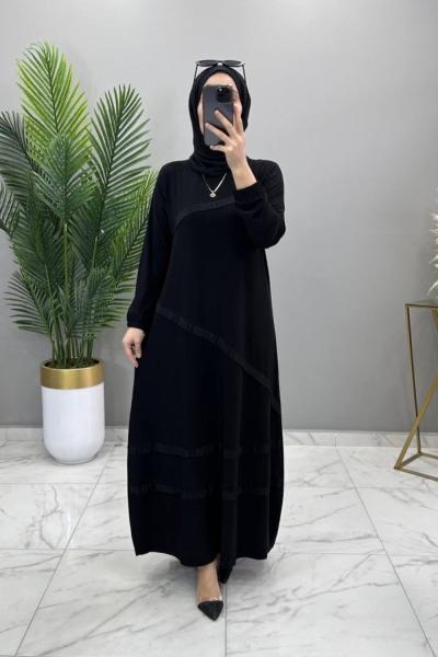 Ezgi Elbise Siyah Siyah