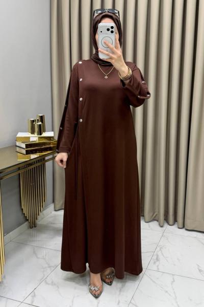 Farima Elbise Kahve  Kahverengi