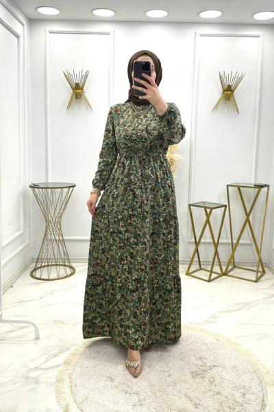 Gelincik Elbise Haki Haki