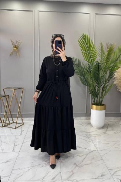 Gonca Elbise Siyah Siyah