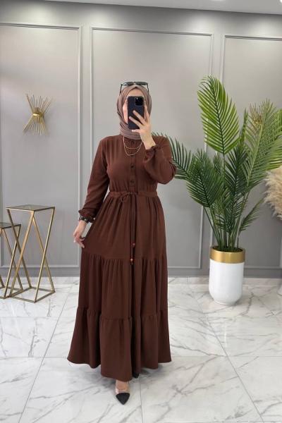 Gonca Elbise Kahve Kahverengi
