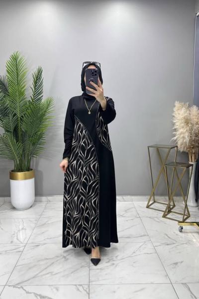 Gözde Elbise Siyah Siyah