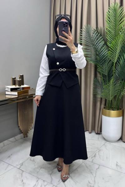 Gülce Takım Siyah Siyah