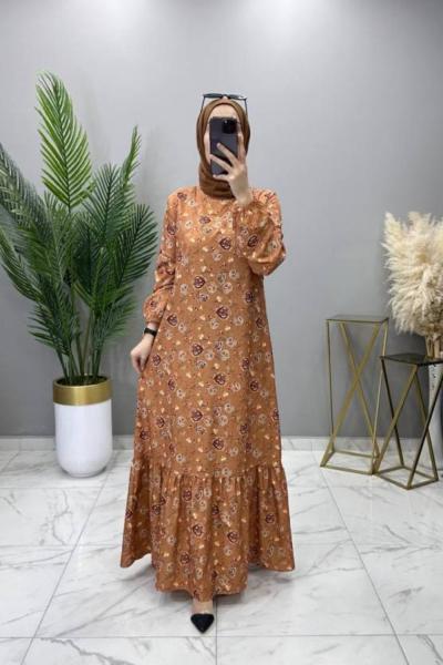 Güllü Elbise Taba Taba