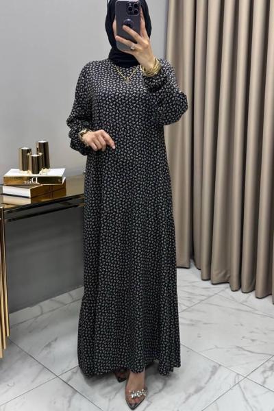 Gülsüm Elbise Siyah Siyah