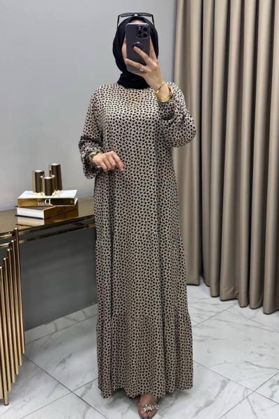 Gülsüm Elbise Vizon Camel