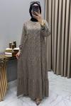 Gülsüm Elbise Vizon Camel
