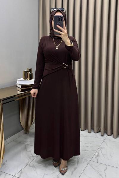 Hadise Elbise Kahve Kahverengi
