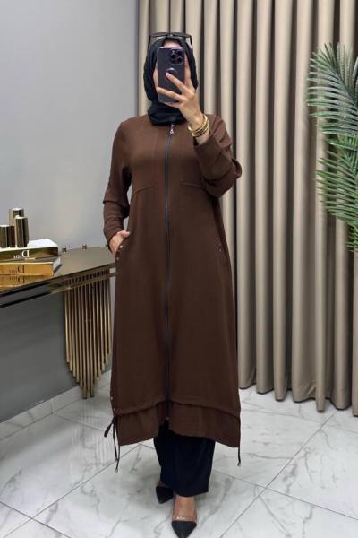 Hafsa Kap Kahve Kahverengi