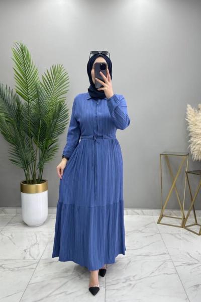 Hanzade Elbise İndigo İndigo