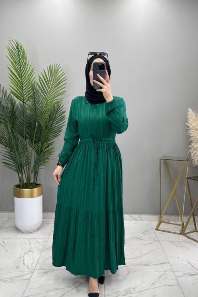 Hanzade Elbise Zümrüt Yeşili Zümrüt