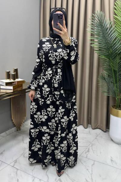 Havin Elbise Siyah Siyah