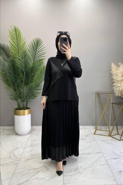 Hicran Takım Siyah Siyah