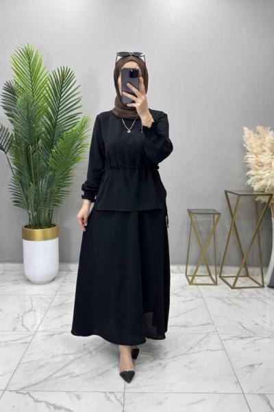 Hilal Etekli Takım Siyah Siyah