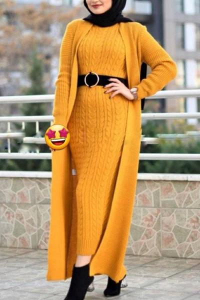 Hırkalı takım SARI Sarı