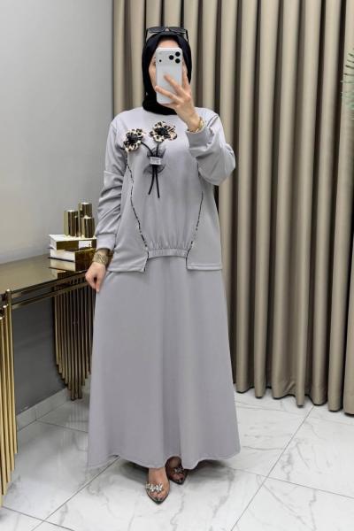 Hülya Takım Gri  Gri