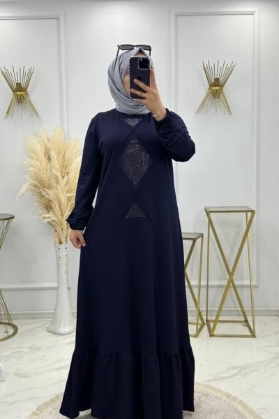 Hüma Elbise Lacivert Lacivert