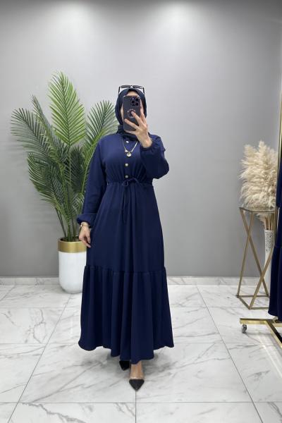 Hüma Elbise Lacivert  Lacivert