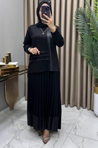 İclal Takım Siyah Siyah