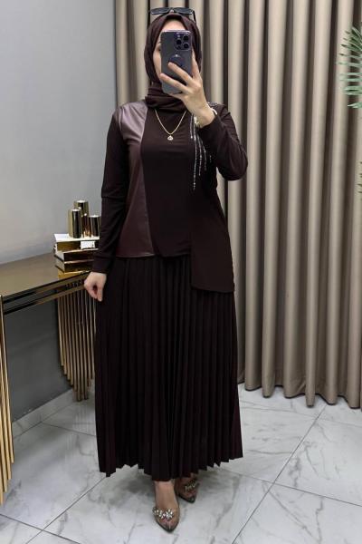 İclal Takım Kahve Kahverengi