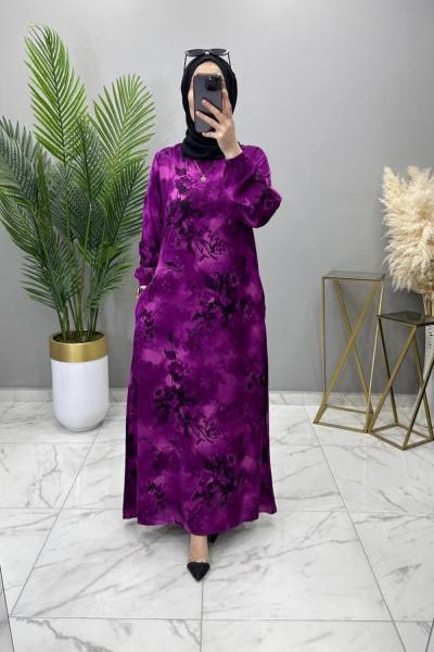 İklim Elbise Mürdüm Mürdüm