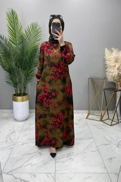 İklim Elbise Haki Haki