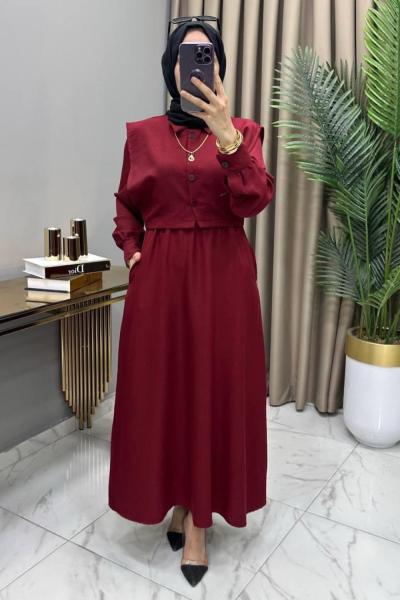 Jale Takım Bordo Bordo